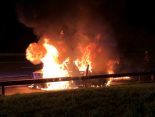 Oberbüren SG - Auto gerät auf der A1 in Brand