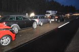 Heftiger Unfall A1 Gossau SG - 6 beteiligte Fahrzeuge