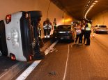 St.Gallen - Auf Autobahn A1 gekippt