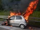 Münchwilen TG - Auto auf der A1 in Vollbrand