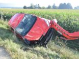 Unfall in Niederbipp BE - Auto überschlägt sich auf der A1