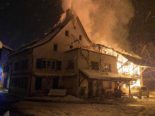 Ziefen BL - Scheune und Einfamilienhaus in Brand