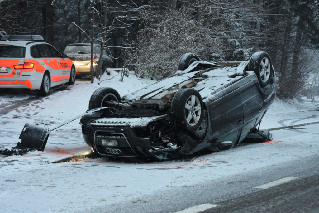 Kantons St.Gallen: Schneefall fordert sechs Unfälle