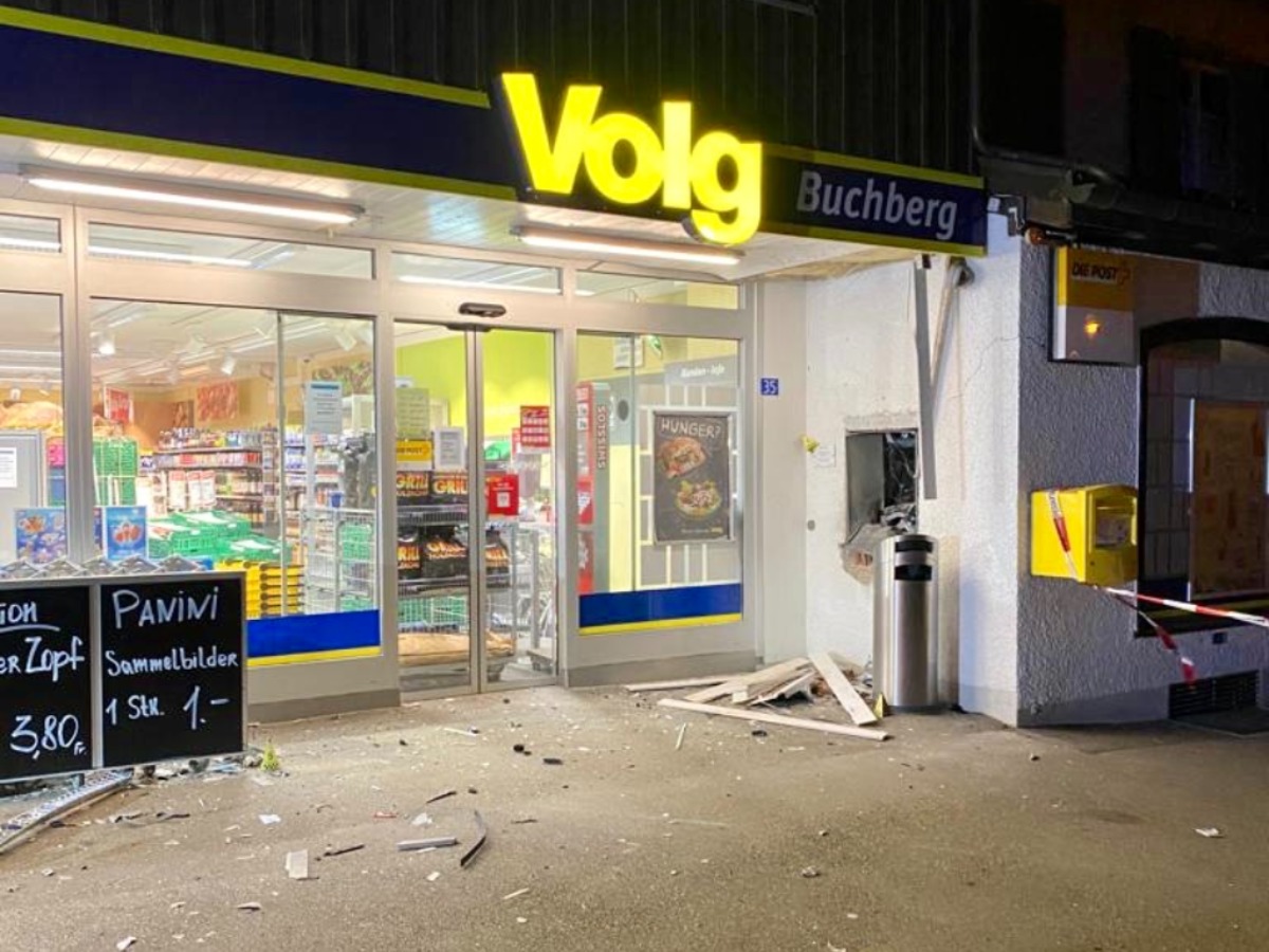 Buchberg AR: ATM blown up and fled on foot