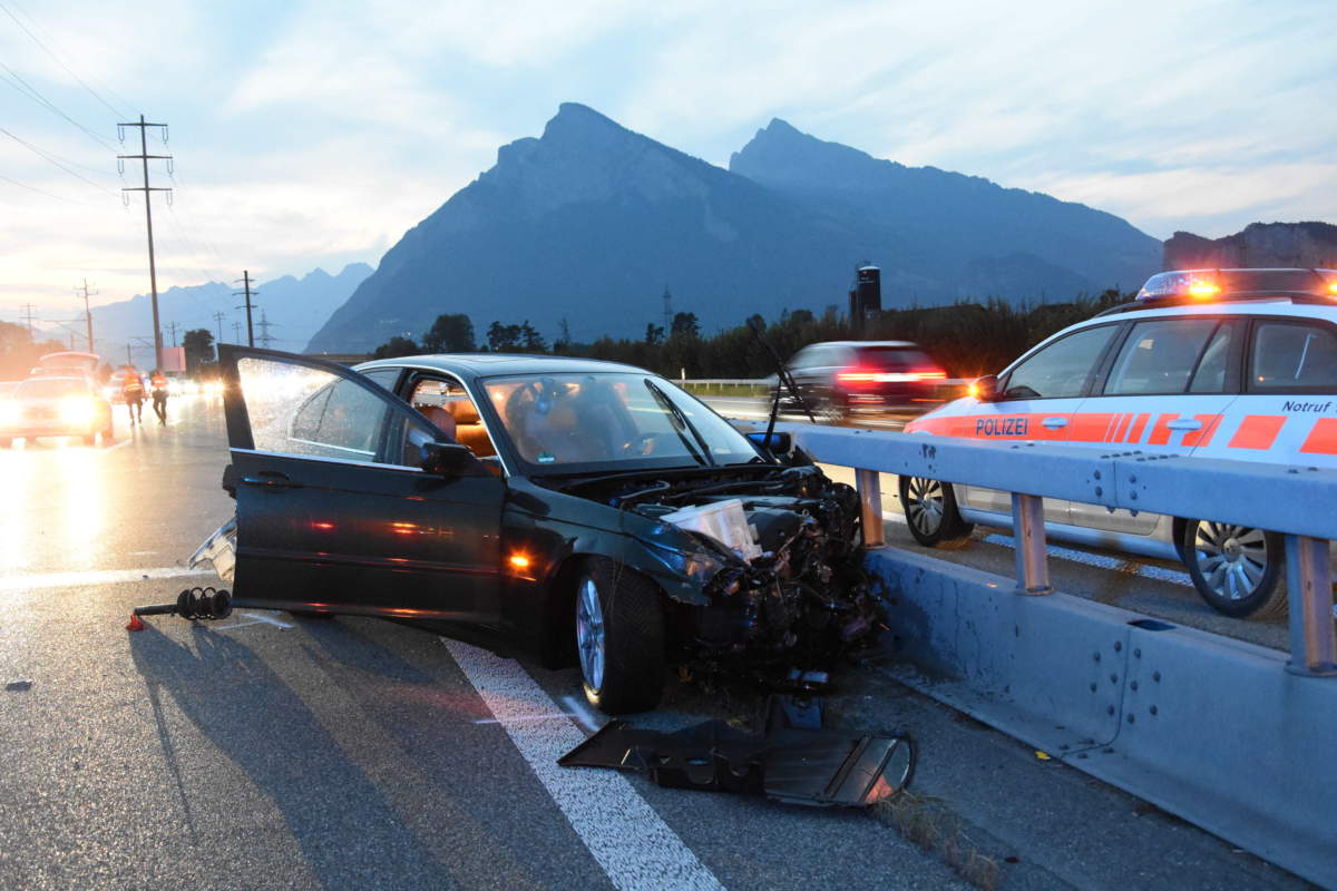 A13 Bad Ragaz Sg Mann Nach Verursachtem Unfall Als Fahrunfahig Eingestuft Polizei Schweiz Ch