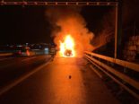 Egerkingen SO: Auto auf A2 in Vollbrand