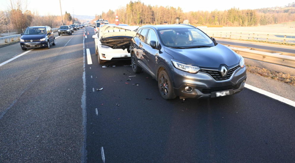 Unfall A1 bei Züberwangen SG: Heftiger Crash