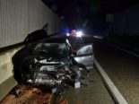 Heftiger Unfall A2 Sissach: Fahrer schwer verletzt