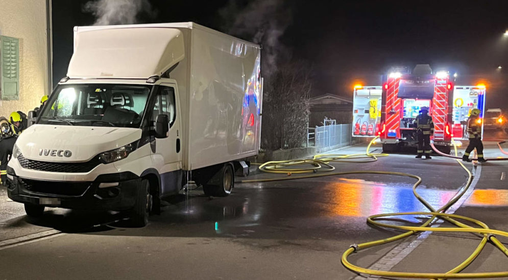 Weinfelden TG: Brand im Laderaum eines Lieferwagens