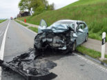 Ruswil: Vier erheblich Verletzte nach Unfall mit Frontalkollision