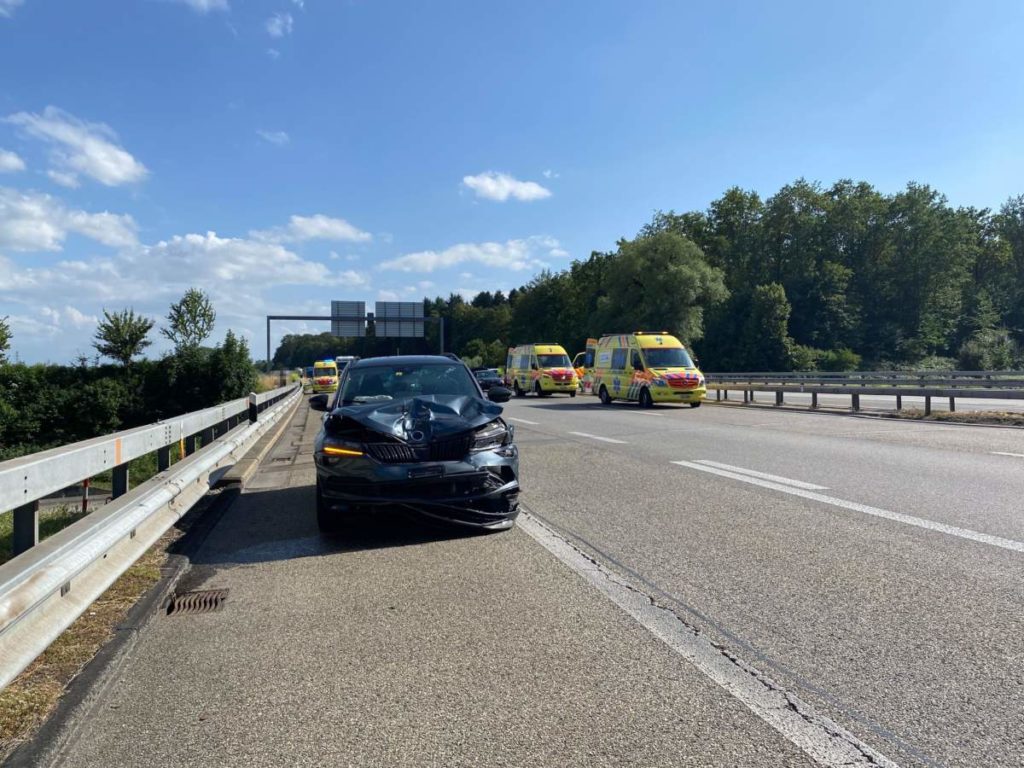 A1 Deitingen SO: Vier Verletzte bei Unfall