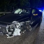 Unfall A1 Suhr AG: Durch wuchtige Kollision beide Vorderräder weg