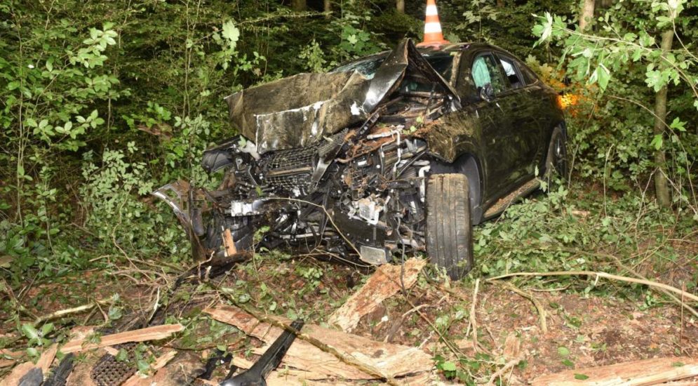 Schlieren ZH: Bei Unfall frontal in zwei Bäume geprallt