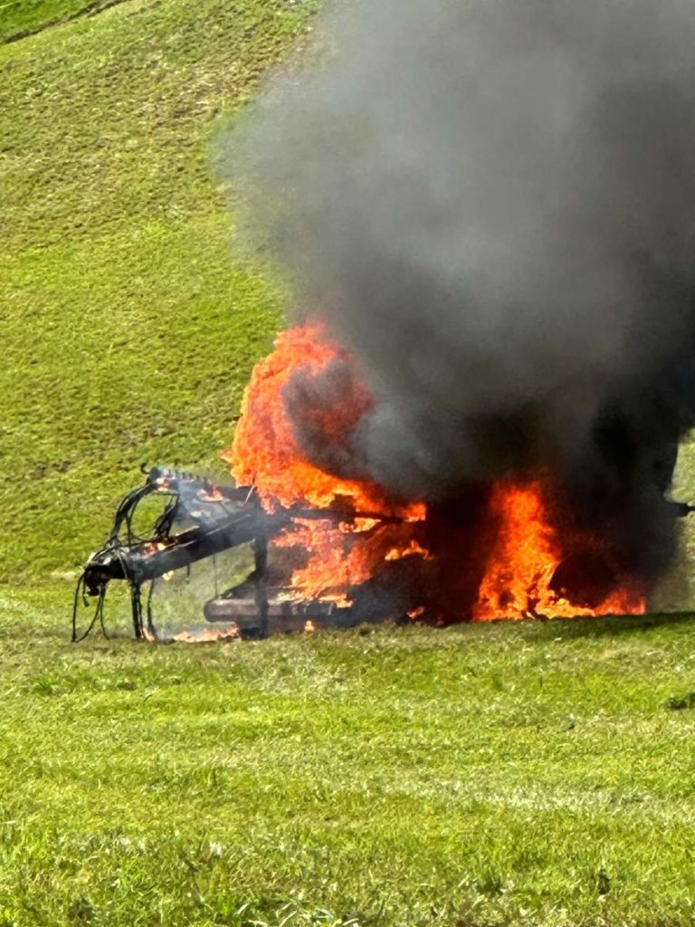 Unterschlatt AI: Brand einer Rundballenpresse