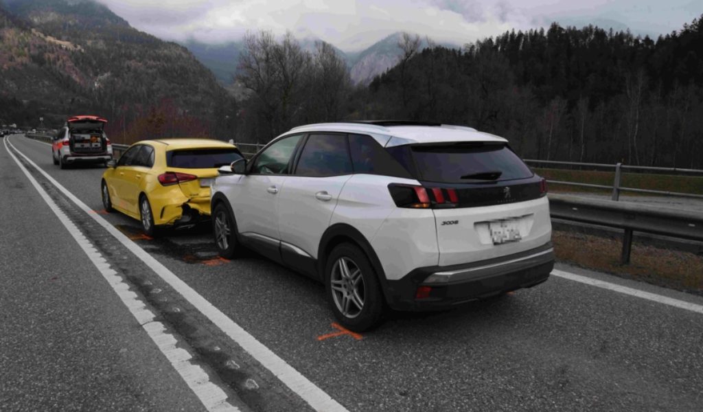 Unfälle Bonaduz, Landquart: Auffahrkollision auf N13