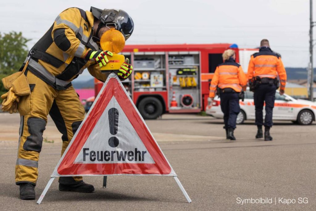 Weite SG: Brand wegen unsachgemässem Umgang mit Gasflasche