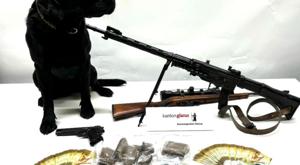 Glarus: Spürhund ‘Flake’ führt zu Waffen, Geld und Drogen