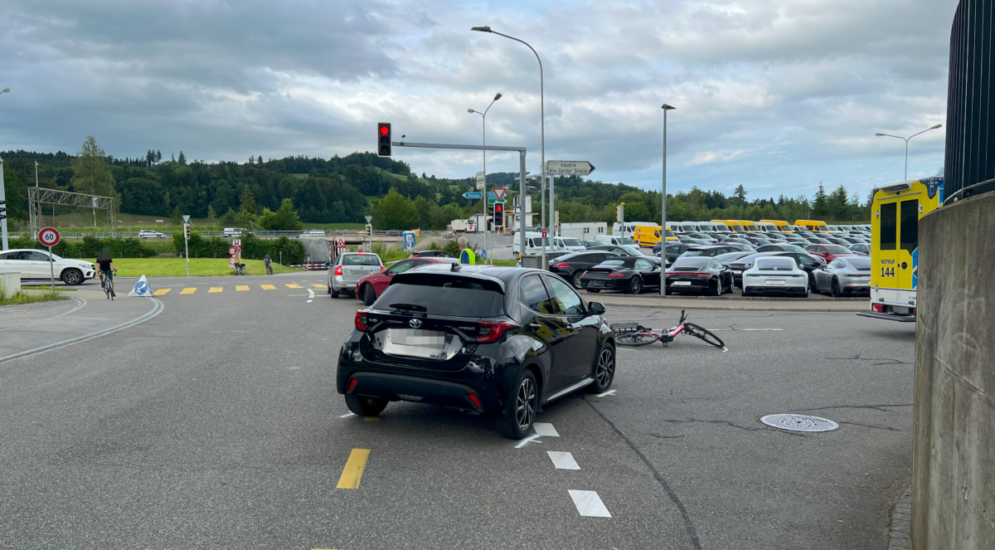 Unfall in St. Gallen: 72-jährige Velofahrerin von Auto angefahren