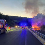 Zunzgen BL: Personenwagen auf A2 in Vollbrand