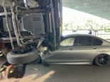Neuenhof AG: Lastwagen bei Unfall auf BMW gefallen