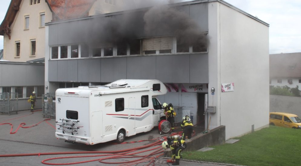 Brand im Gewerbegebiet in Appenzell AI