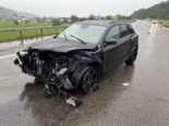 Gossau SG: Unfall bei starkem Regen auf der A1
