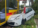 Basel-Stadt: Auto bei Unfall mit Tram kollidiert