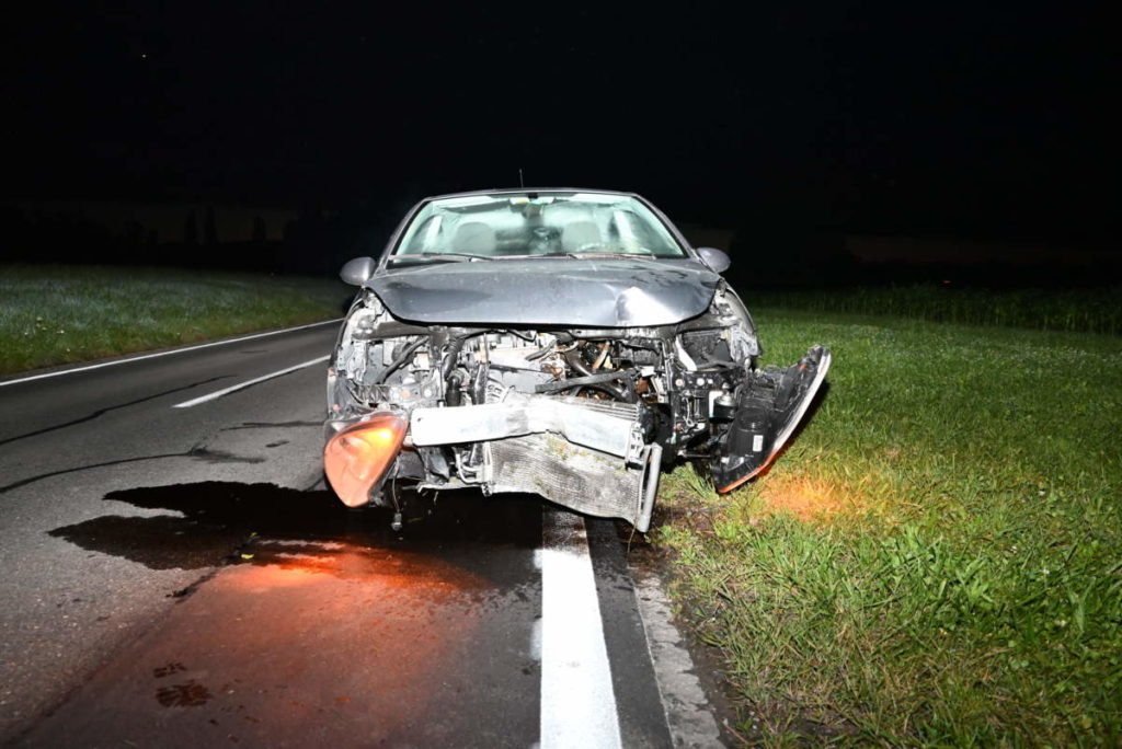 Waldkirch SG: Bei Unfall gegen mehrere Leitpfosten geprallt