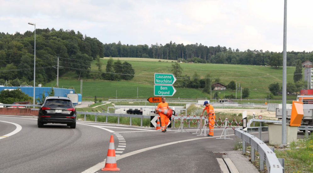 Biel/Bienne BE: Nachtsperrungen auf dem A5-Ostast