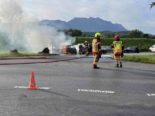 Sennwald SG: Autobrand auf Parkplatz