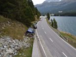 Sils/Segl Baselgia (GR): Auto kollidiert bei Unfall mit Stützmauer