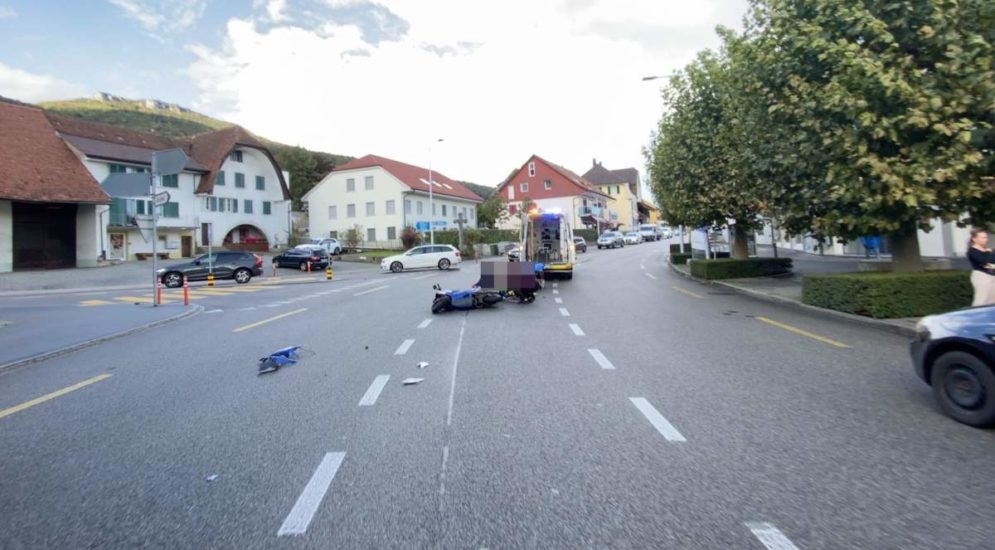 Oensingen (SO): Auto kollidiert bei Unfall mit Motorrad – Lenker verletzt