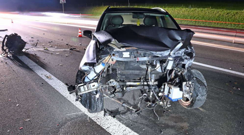 Unfall A2 in Rothenburg (LU): Betrunken gegen Wohnmobil geprallt