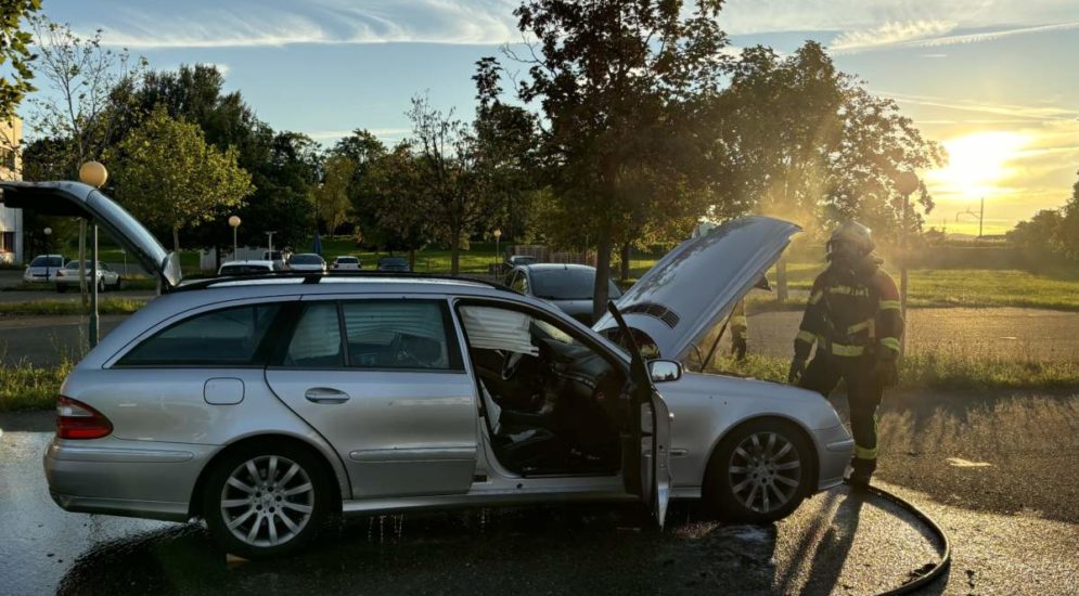 Horn TG: Auto fängt Feuer