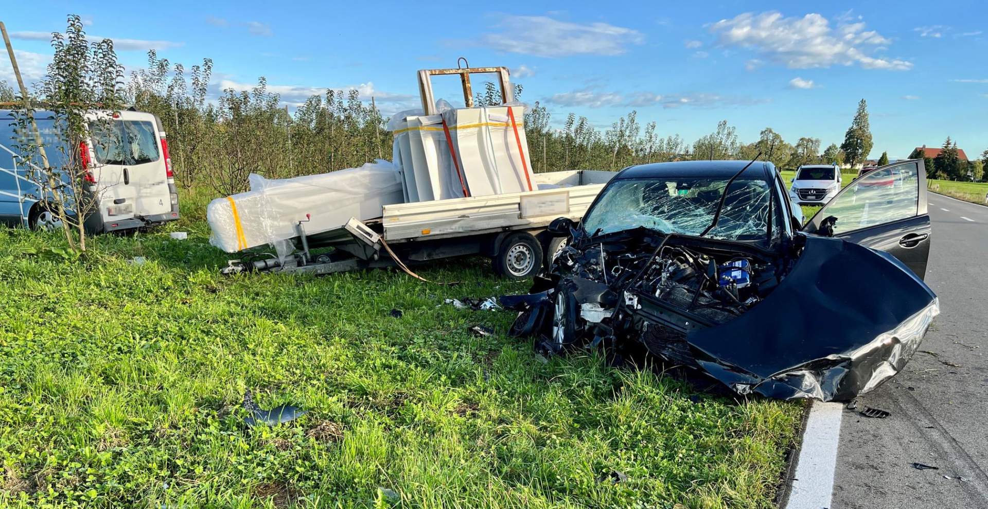 Schocherswil TG: Mehrere Verletzte bei Unfall mit drei Fahrzeugen