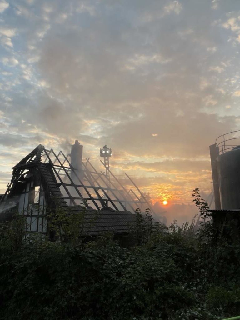 Das Bauernhaus wurde zerstört