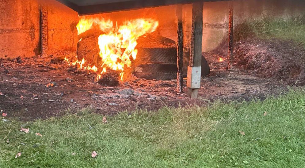 Brand eines Mähroboters beim Sportplatz in Sennwald (SG)