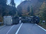 Brünigpass (OW): Strasse wegen Unfall von Viehtransporter 3 Stunden gesperrt