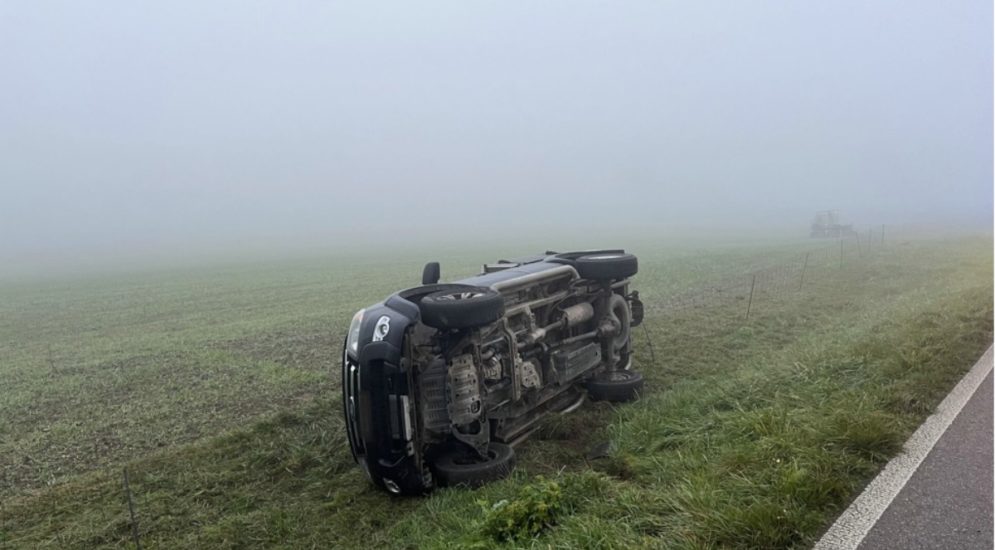 Autofahrer gerät bei Unfall in Siblingen (SH) ins Schleudern