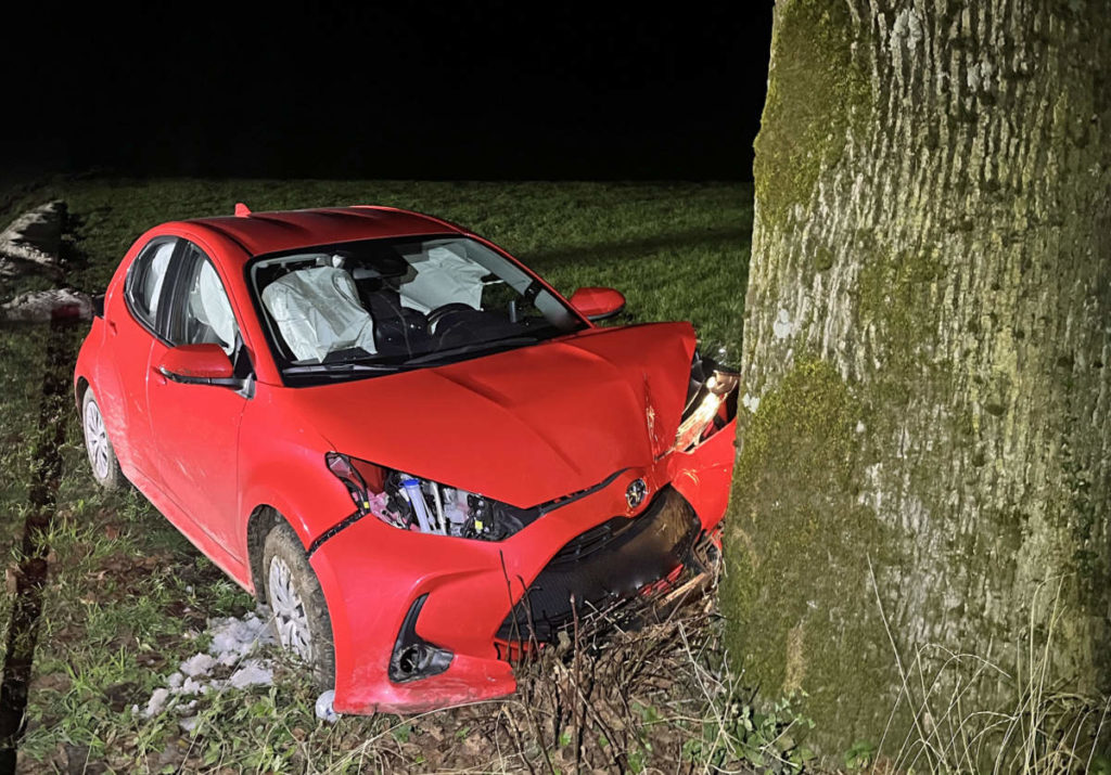 Unfall in Udligenswil LU: Lernfahrer prallt frontal in Baum