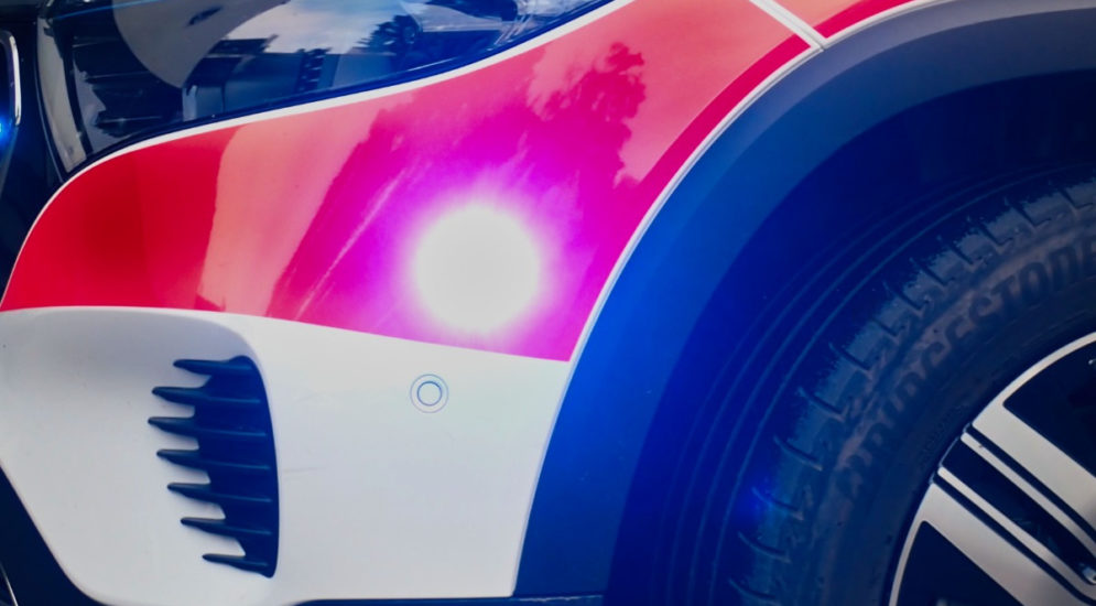 Symbolfoto: Nahaufnahme Polizeiauto