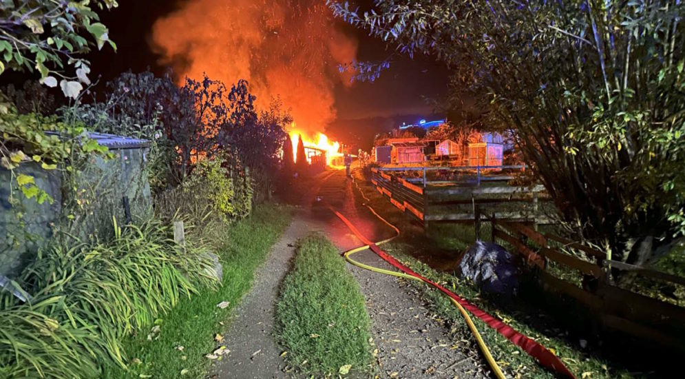 15'000 Franken Schaden durch Brand in Schrebergarten in Steinach (SG)