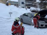 Davos Platz: Auto beschädigt durch Wunderkerzen