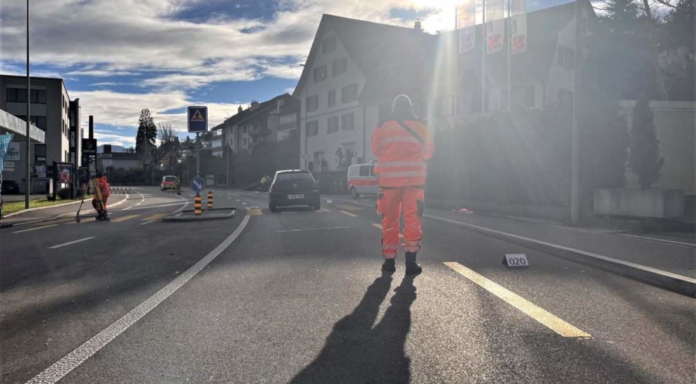 Foto von Unfallaufnahme mit blendender Sonne