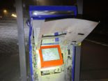 Zerstörter Billettautomat