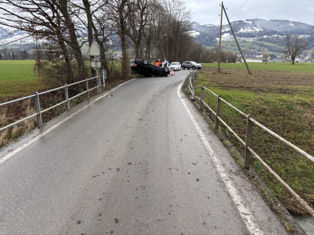 Unfallstelle in Marbach