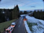 Teufen AR: Totalschaden nach Unfall auf vereister Fahrbahn