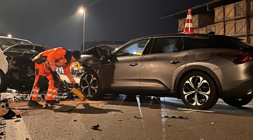 Unfallstelle in Weiach ZH