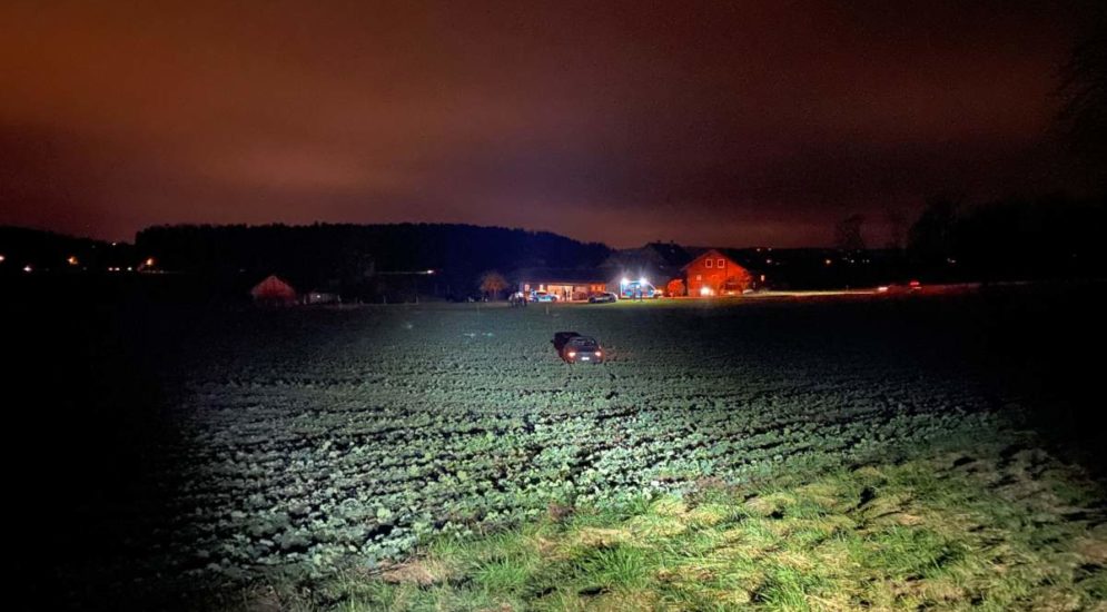 Cham-Niederwil: Autofahrer fährt 150 Meter durch Rapsfeld